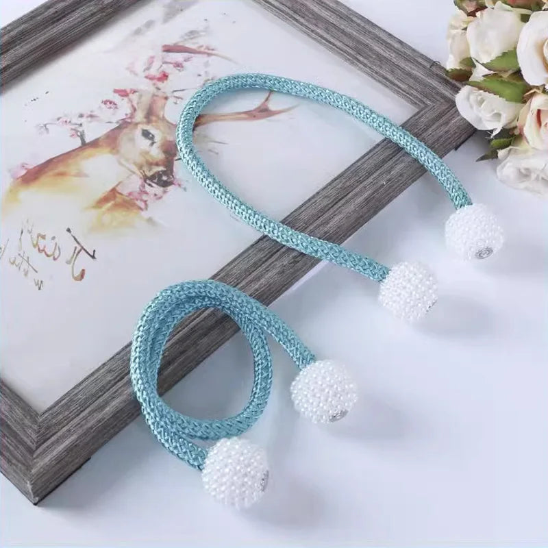 Curtain magnet buckle without punching creative versatile rope ties decoration modern simple straps 2pcs