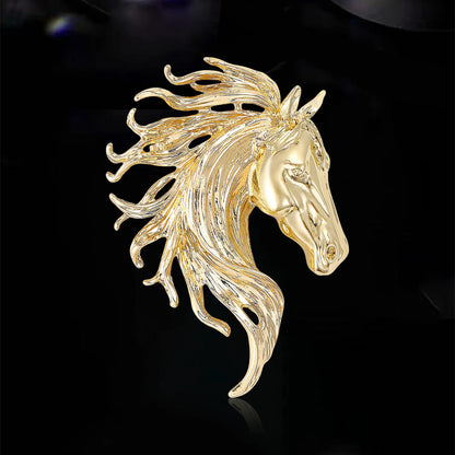 Fashion Horse Brooches for Women Unisex Zodiac Animal Pins keychain Event Party New Year Gifts Jewelry Decoration Accessories