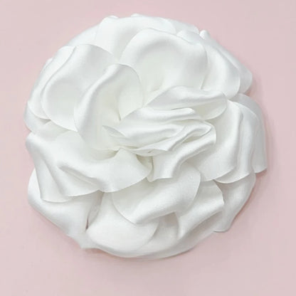 11CM Handmade Fabric Rose Flower Brooch Korean Fashion Corsage Lapel Pins for Women Accessories Wedding Party Jewelry