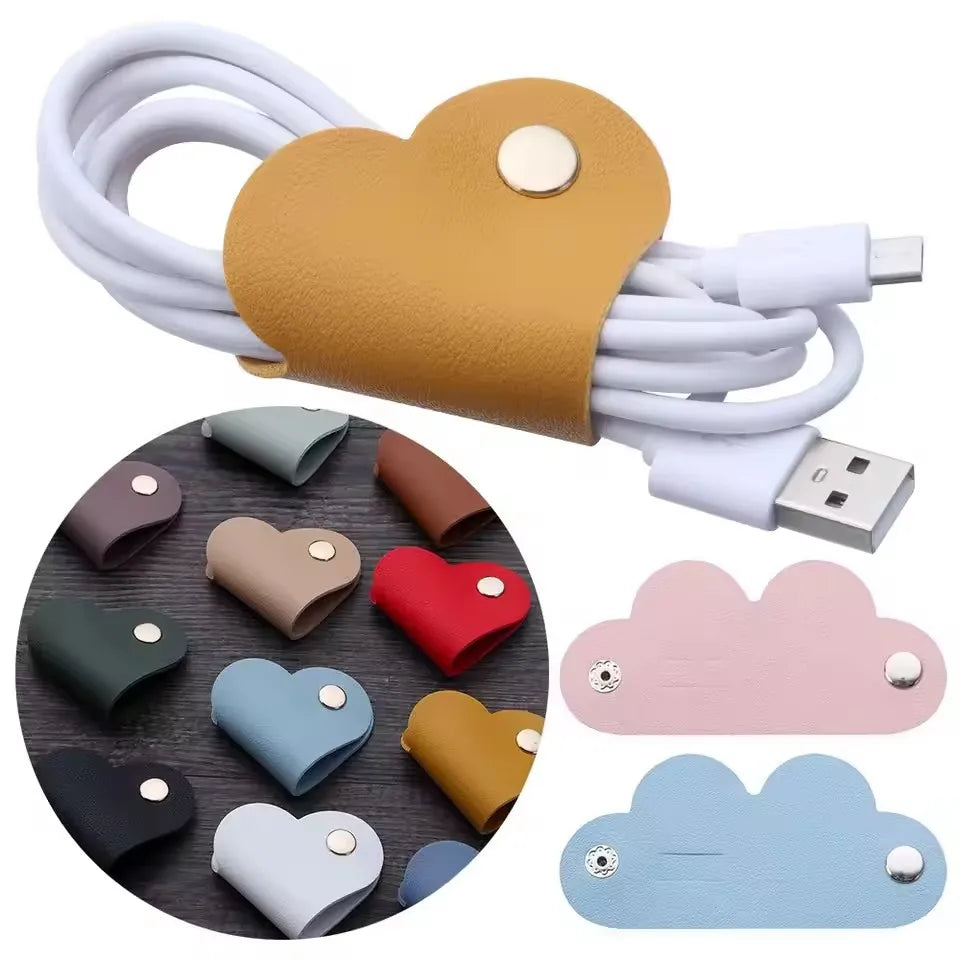 2 Pcs Charge Cable Protectors Travel Data Cord Clip Decoration Earphone Charging Cables Storage Buckle Cable Organizer