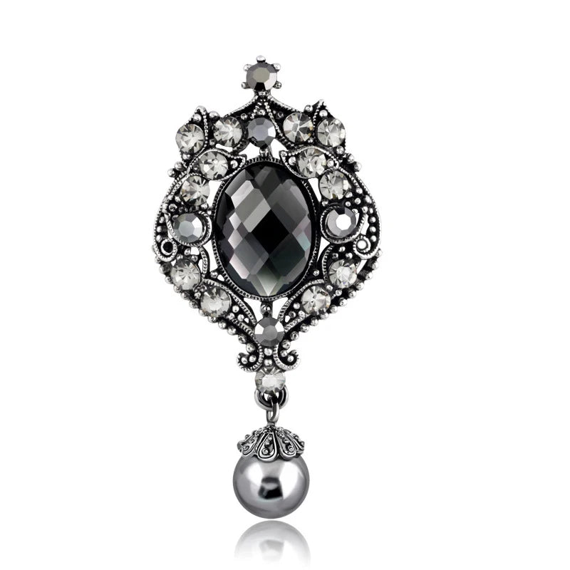 High fashion pins court vintage crystal brooch fashion pendant wedding women's brooch pin jewelry gifts
