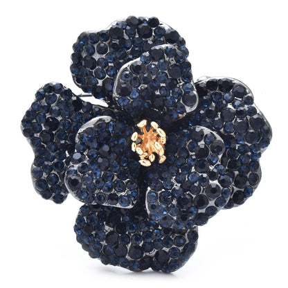 Wuli&baby Luxury Double-layer Flowers Brooches For Women Lady Shining Full-rhinestone Elegant Flower Party Office Brooch Pins
