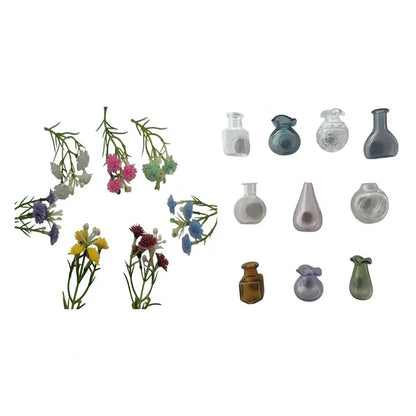 Mini Vase Magnets for Fridge Cute Tiny Magnetic Glass Vases Refrigerator Small Plant Pot for Locker Office Kitchen Decoration