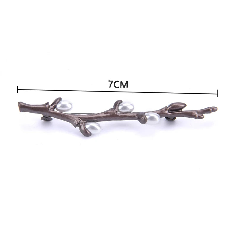 Vintage Handmade Freshwater Pearl Plum Blossom Flower Branches Brooches Pins Elegant Bouquet Brooch For Wedding Jewelry