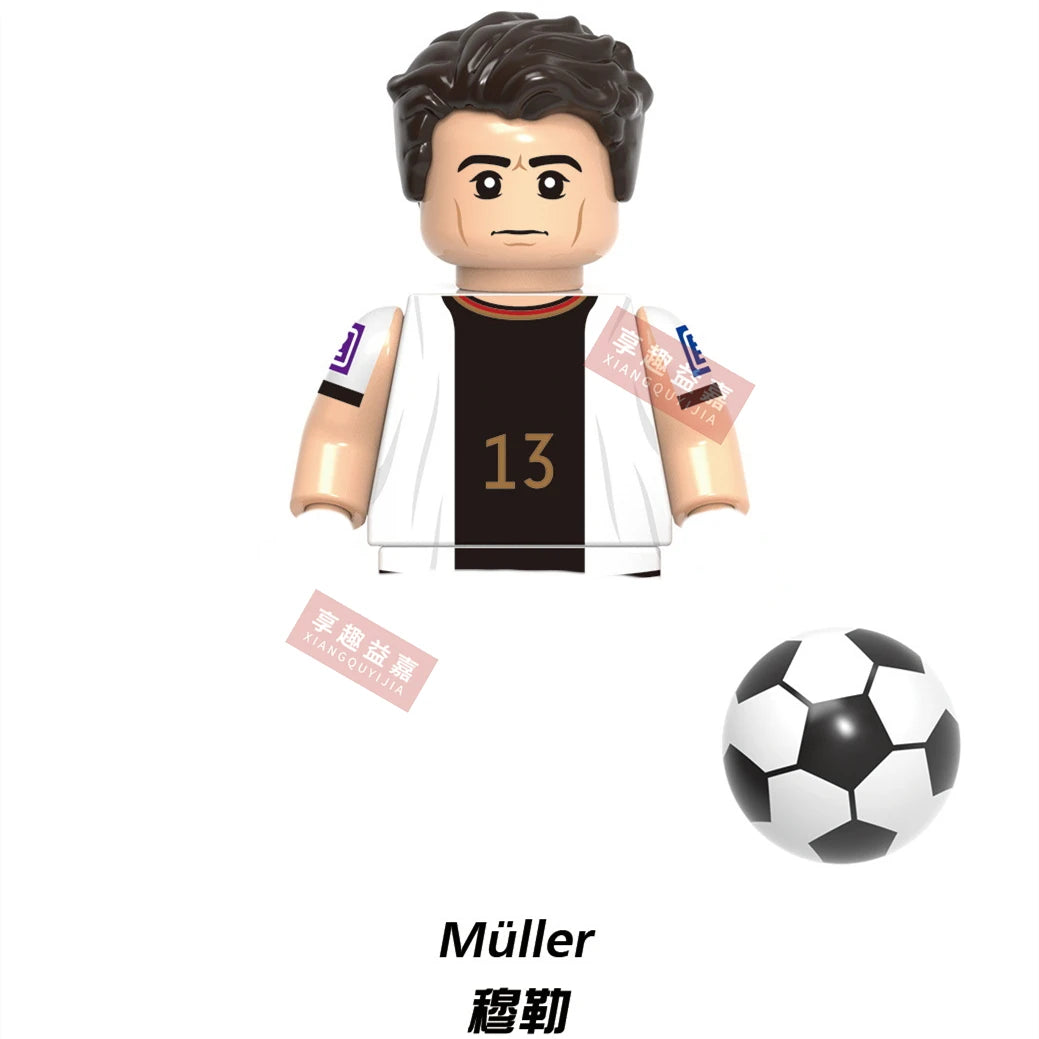 2026 NEW World Famous Football Players Figurine Messi Ronaldo Neymar Lewandowski Mini Action Building Block Model Toy Kids Gifts