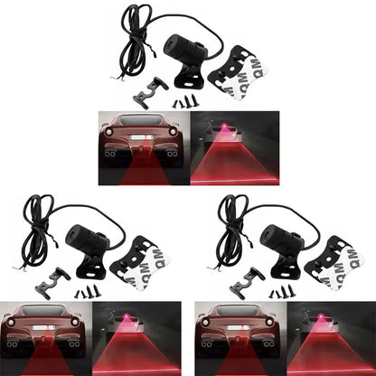 1-6Set Car Auto LED Laser Fog Light Vehicle Anti-Collision Taillight Brake Warning Lamp Anti-Collision Car End Rear Tail Fog