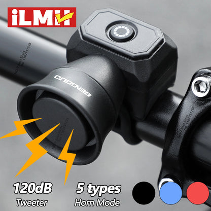 5 Modes Bicycle Horn Mountain Bike Mini Battery Waterproof Electronic Bike Bell Riding Equipment Children's Scooter Accessories