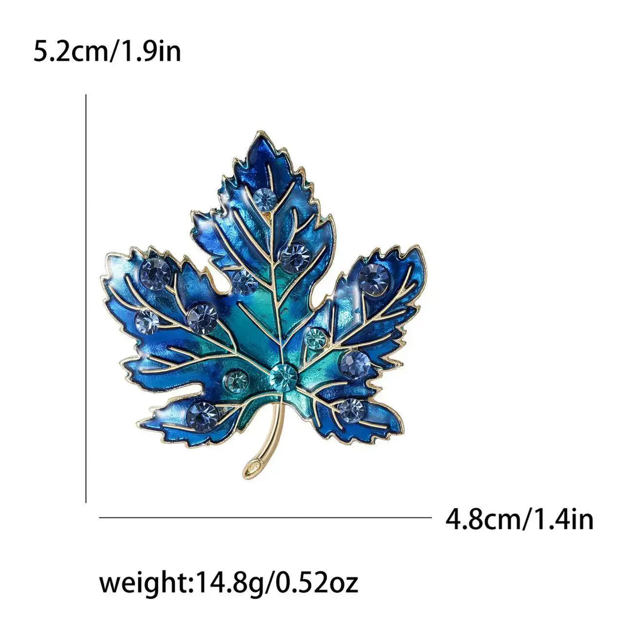 1pc Chic Maple Leaf Brooch with Shiny Rhinestones, Coconut Tree Plant Pin Jewelry Accessories - Great for Personal or Gift Use