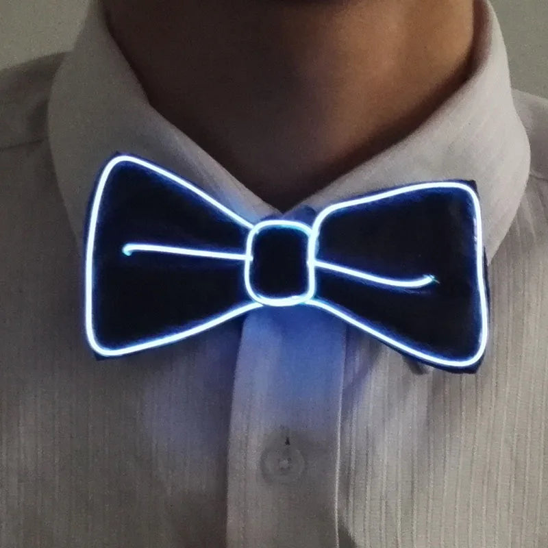glowing Men's LED suspenders and luminous Bow Tie Adjustable Elastic Flashing Led Clothing for nightclub Party supplies