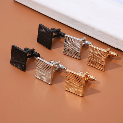 Luxury Quality Men's Cufflinks Classic Geometric Square Metal Sleeve Nails Fashion Cuff Buttons for Clothes Man Wedding Jewelry