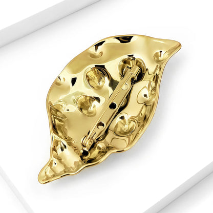 Beaut&Berry Luxury Stainless Steel Conch Brooches for Women Unisex Marine Life Pins Casual Party Jewelry Accessories Gifts