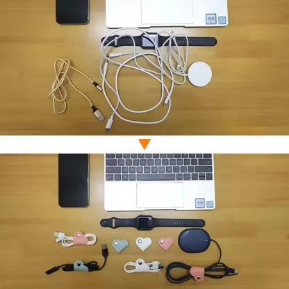 2 Pcs Charge Cable Protectors Travel Data Cord Clip Decoration Earphone Charging Cables Storage Buckle Cable Organizer
