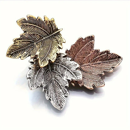 1pc Chic Maple Leaf Brooch with Shiny Rhinestones, Coconut Tree Plant Pin Jewelry Accessories - Great for Personal or Gift Use