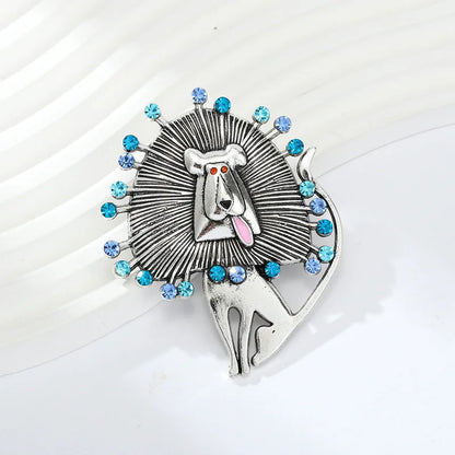 Baroque-style Luxury Vintage Heavy-Duty Lion Animal Design Brooches for Men and Women, Jewelry and Fashion Accessories