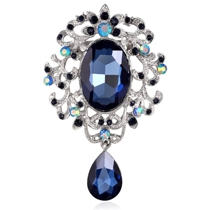 High fashion pins court vintage crystal brooch fashion pendant wedding women's brooch pin jewelry gifts
