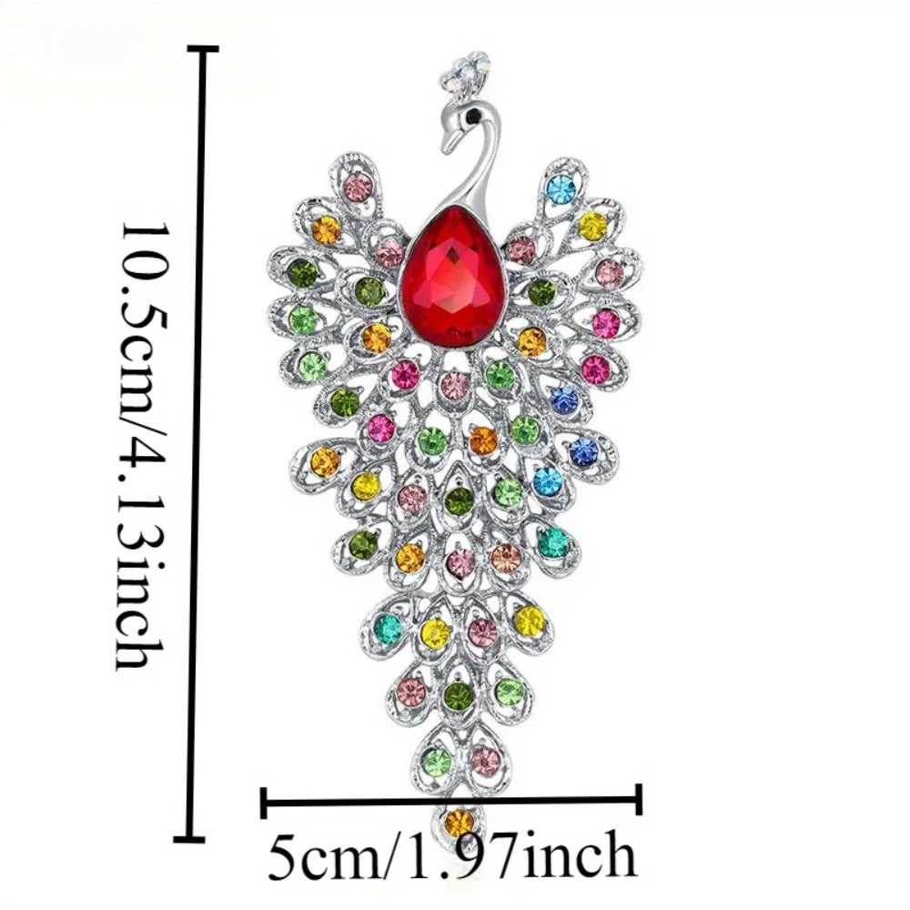 Luxury Beautiful Peacock Phoenix Animal Love Brooch for Men and Women，JewelryAccessories, WeddingHolidayPartyCoupleSurprise Gift