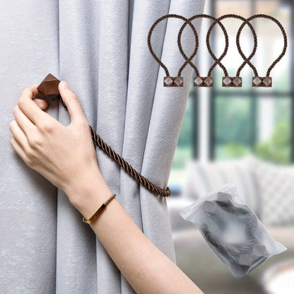 1pc Boho Style Magnetic Curtain Tiebacks - Easy Install, No Drilling Required, Stylish Curtains for Living Room