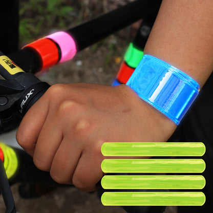 5pcs Cycling Pvc Reflective Bracelet Wristband Fun Run Star Should Support Safety Warning Reflective Ring Bracelet Concert Protection