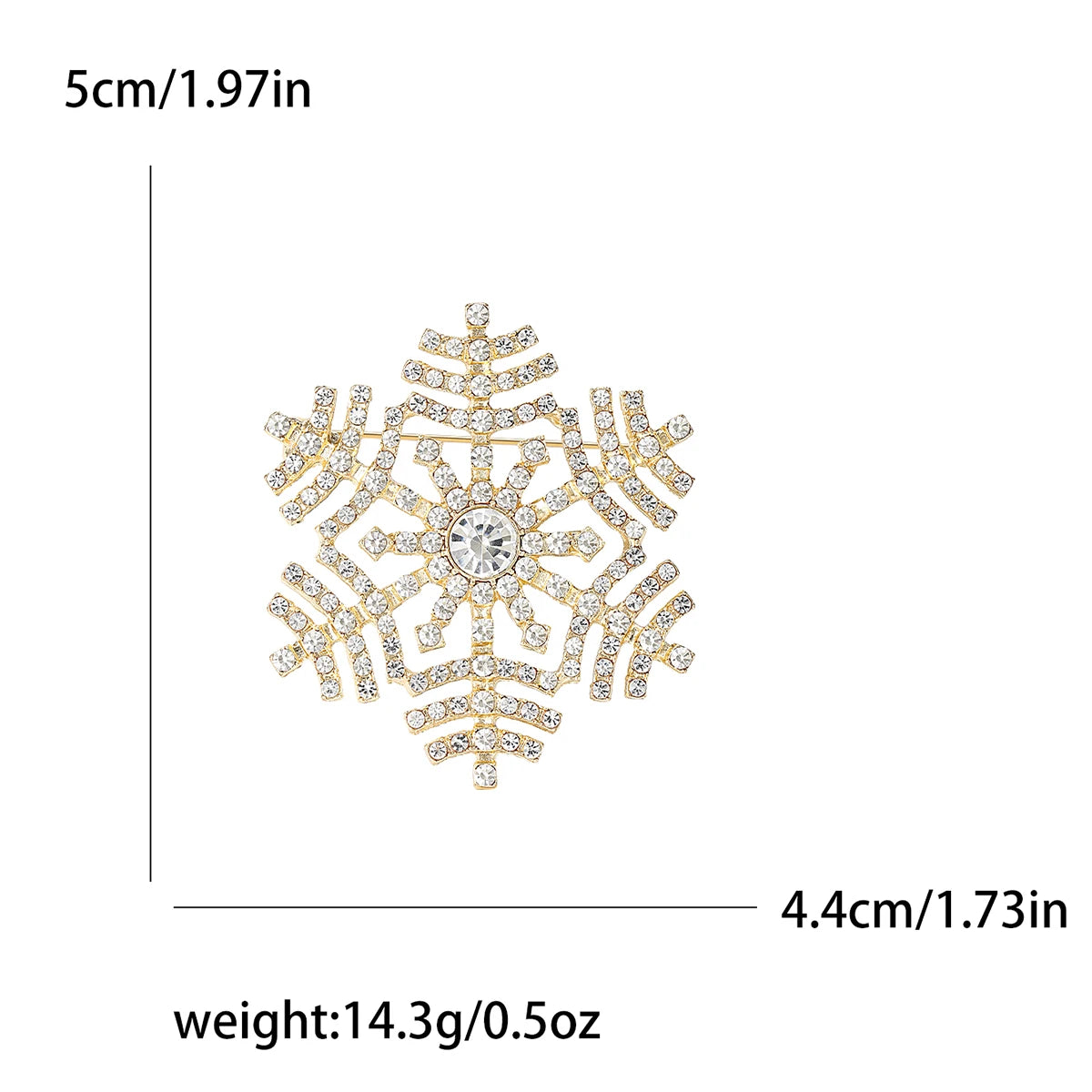 Christmas Rhinestone Snowflake Brooches for Women Unisex Pearl Flower Pins Office Party Friend Gifts Jewelry Accessories