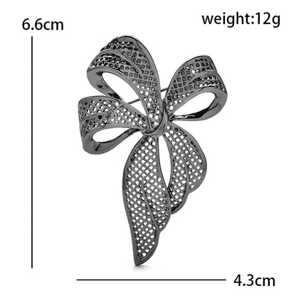Wuli&baby Alloy Bowknot Brooches For Women Unisex 3-color Beautiful Simple Design Party Office Brooch Pins Gifts
