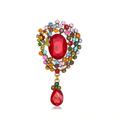 High fashion pins court vintage crystal brooch fashion pendant wedding women's brooch pin jewelry gifts