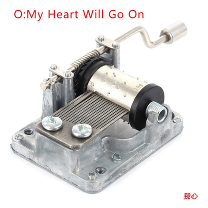 Hand-Cranked Music Box Movement Metal Rocker Mini Diy Gift Music Mechanical Decorative Collectibles For Girl Boy friend