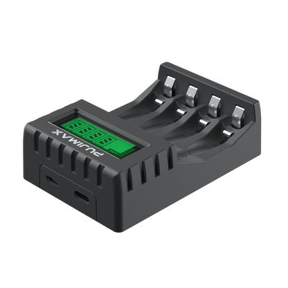 PUJIMAX 4 Slots 1.2V Smart Battery Charger LCD Display For AA/AAA NiCd NiMh Rechargeable Battery Portable Fast Charging Adapter