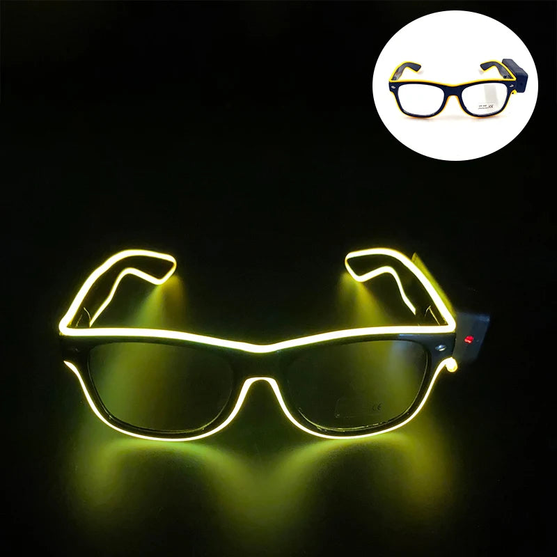 New Cool Wireless Glowing LED Light Up Glasses For Rave Festival Party Luminous Neon Mosaic Sunglasses club disco Eye Glasses