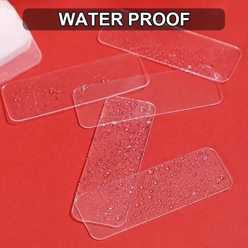 10pcs Double Sided Adhesive Tape Nano Reusable Super Strong Transparent Wall Stickers WaterProof Widely Used Wall Mount Sticker