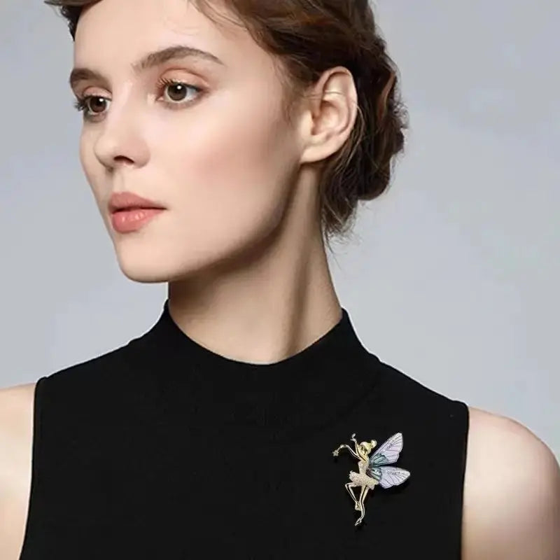 Multicolour Trendy Acrylic Brooches Faery Elf Butterfly Dragonfly For Women Fashion Insect Jewelry For Birthday Party Daily