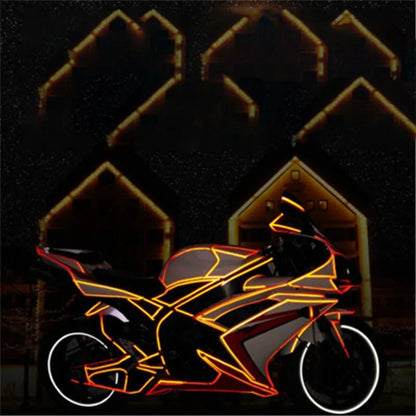 1pc 8m Bike Stickers Reflective Tape Fluorescent DIY Bike Bicycle Strips Cycling Tapes for Bicycle Helmet Motorcycle Scooter