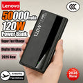 Lenovo 200000mAh Powerbank 120W Super Fast Charging Portable Battery Charger Ultra Capacity LED Digital Display For IPhone