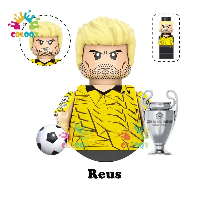 Kids Toys Football Stars Building Blocks Sport Player Mini Action Figures Toys For Boys Christmas Gifts