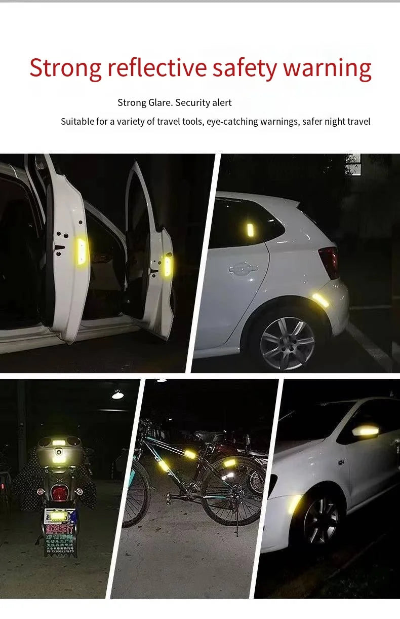 10 Reflective Stickers, Warning Safety Reflective Stickers, Pet Safety Warning Stickers 1.18 X 3.25inch Waterproof Night Vision Stickers, Suitable for Bicycles, Motorcycles, Clothing, Trailers, Helmets