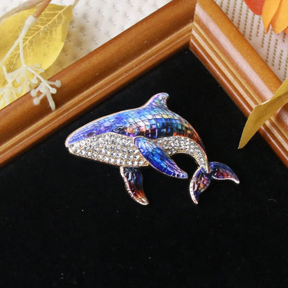 Baroque-style Luxury Whale Animal Design Brooches for Men and Women, Jewelry and Accessories, Wedding, Holiday, and Party Gifts