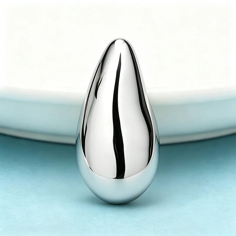 Wuli&baby Alloy Water-drop Brooches For Women Men 2-color Minimalist Style Geometric Office Causal Brooch Pins Gifts