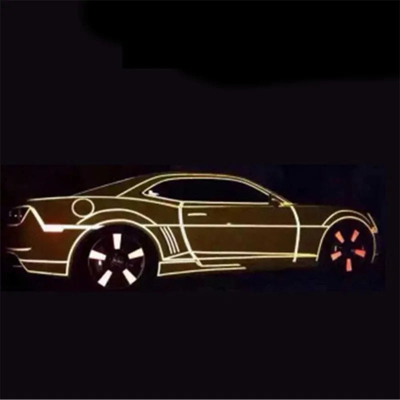 1pc 8m Bike Stickers Reflective Tape Fluorescent DIY Bike Bicycle Strips Cycling Tapes for Bicycle Helmet Motorcycle Scooter
