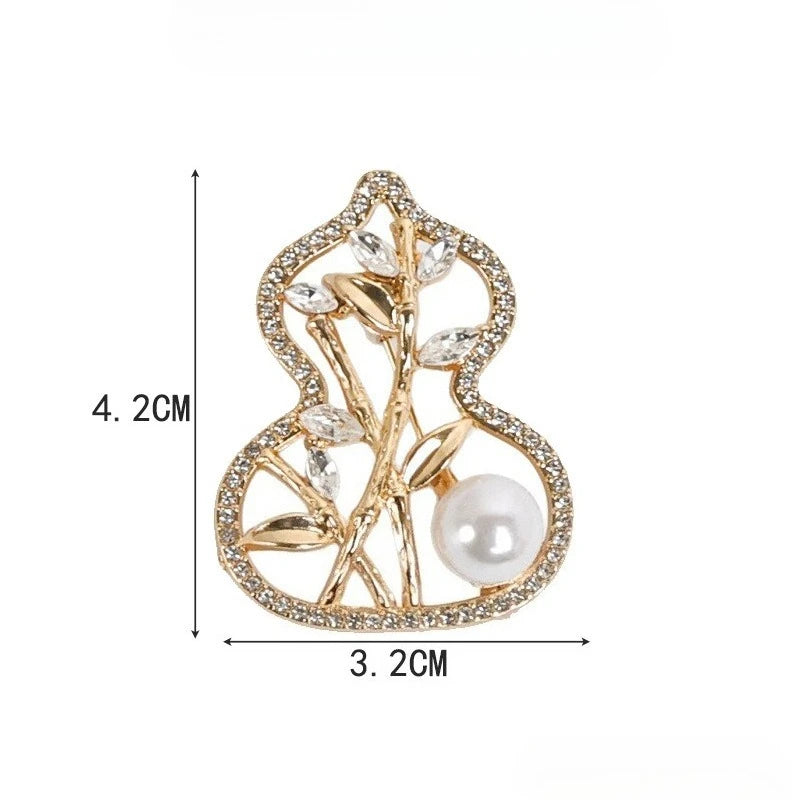 Hollow Letters Gourd Shape Scarf Buckle Exquisite and Versatile Metal Scarf Buckle Accessories for Clothes Backpacks and Scarves