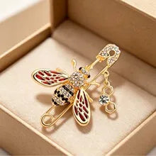 Vintage Bee Insect Lapel Pins Enamel Crystal Rhinestone Insect Brooch For Women Men Jewelry Wholesale