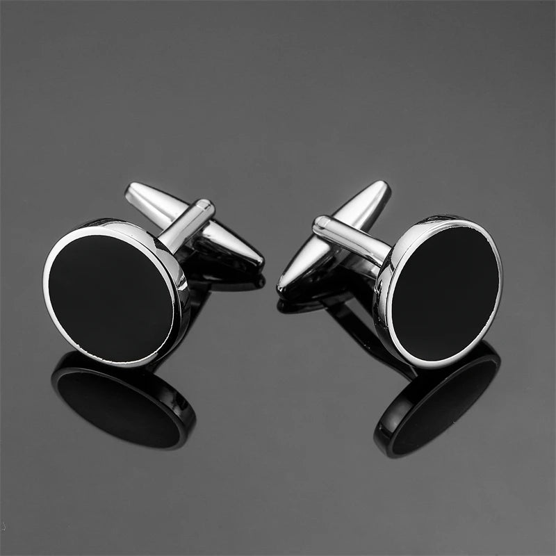 Luxury men's French shirt cufflinks classic square blue and black retro patterns cuff buttons suit accessories jewelry wholesale
