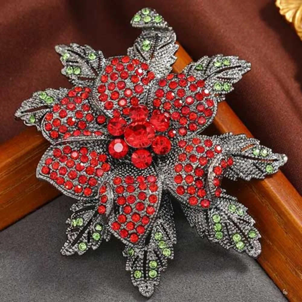 Baroque Luxury Beautiful Roses Sunflower Design Men's Women's Brooch Pins，Jewelry Accessories, Wedding Holiday Party Favors