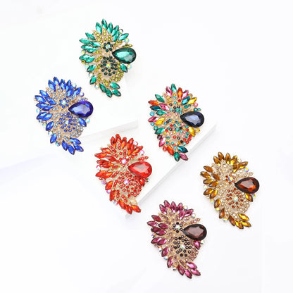 Beaut&Berry Luxury Large Crystal Glass Brooches for Women Rhinestone Pins Friends Party Gifts Banquet Jewellery Accessories