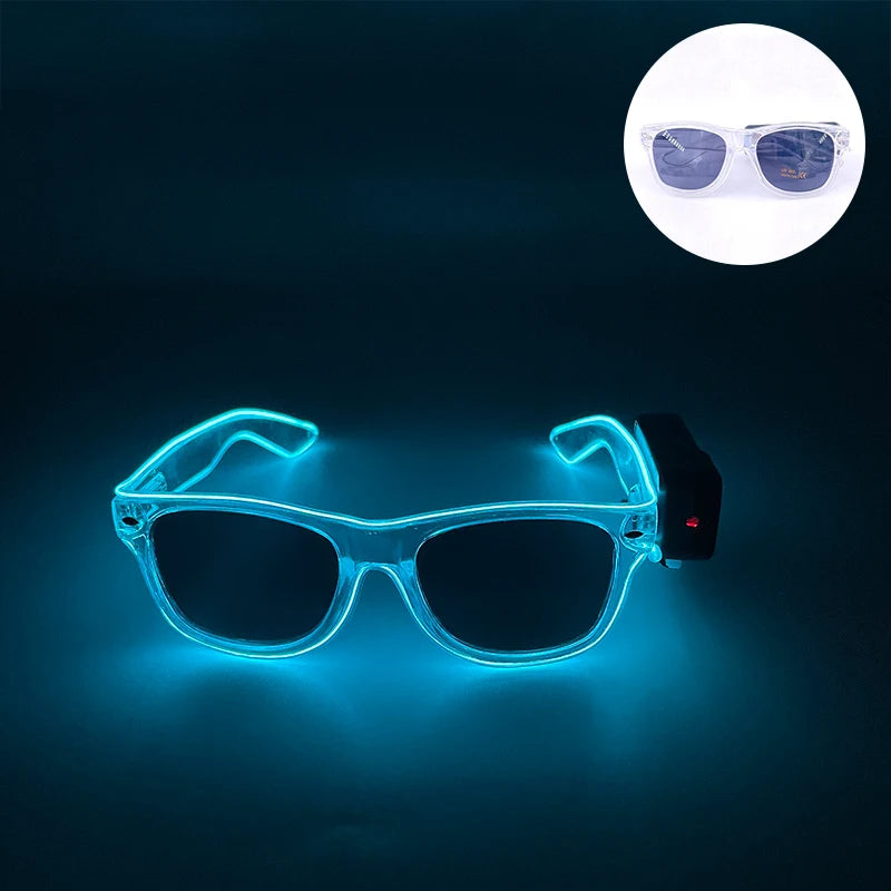 New Cool Wireless Glowing LED Light Up Glasses For Rave Festival Party Luminous Neon Mosaic Sunglasses club disco Eye Glasses