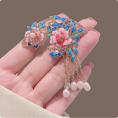 Elegant Luxury Embellished 3D Iris Flower Brooch Pin for Women Fashionable Accessory for Coats And Western Wear Chest Flower ...