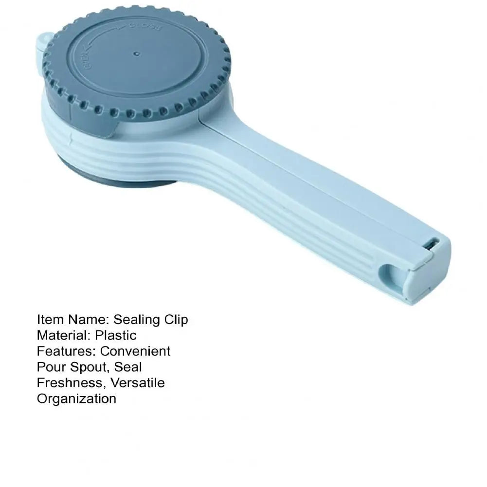 Bag Clip with Pour Spout Reusable Cap Sealer Clips Convenient Food Bag Clips Moisture-Proof Snack Clips Kitchen Accessories