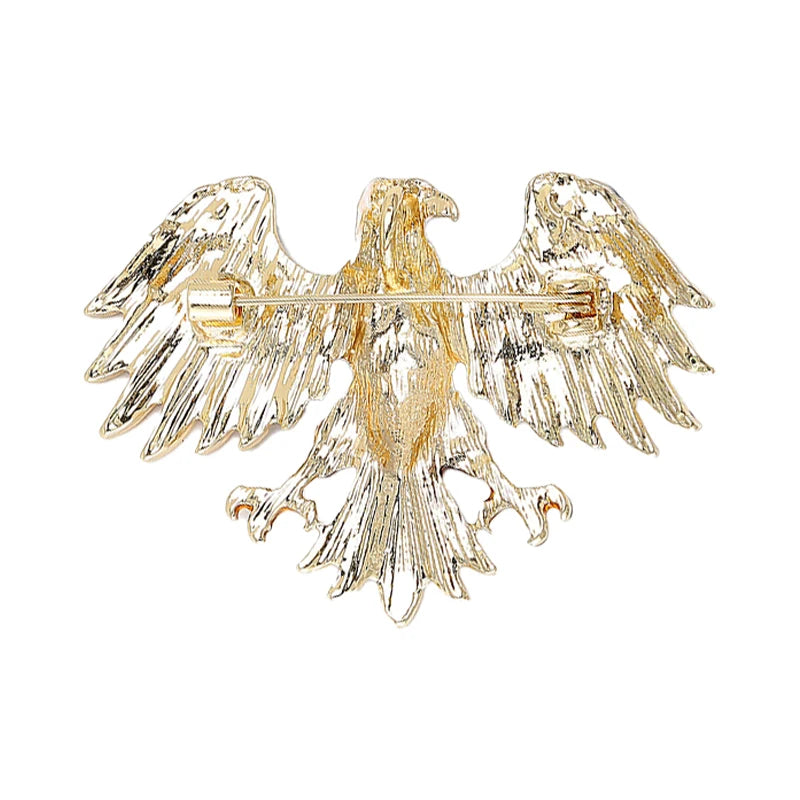 Wuli&baby Eagle USA 250 Independence Day Brooches Pins For Women Unisex Enamel Cool American Flag Design Eagle Animal Brooch Pin