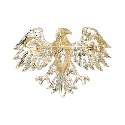 Wuli&baby Eagle USA 250 Independence Day Brooches Pins For Women Unisex Enamel Cool American Flag Design Eagle Animal Brooch Pin