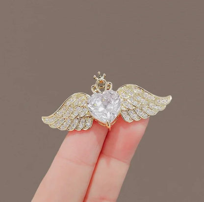 New Fashion Angel Wing Brooches Lady Elegant Exquisite Magpie Versatile Brooch Pins Best Party Gift Jewelry
