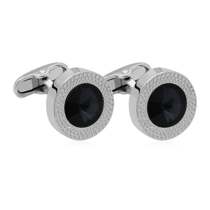 Luxury Cufflinks For Man Blue Black Diamond Cufflink Green Fashion French Buttons For Men Shirts Accessories Party Jewelry Gifts