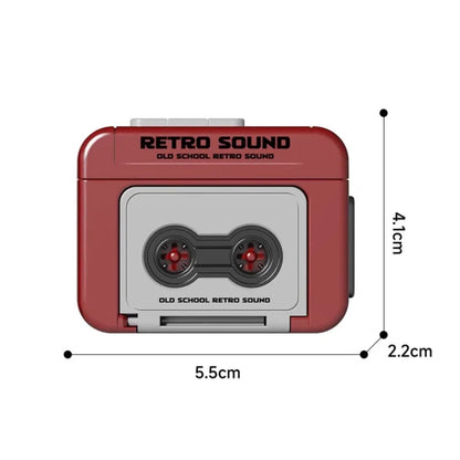 1Pcs Retro Recorder Keychain 15S Recorder Cassette Tape Keyring Student Bag Pendant Couple Friends Gift